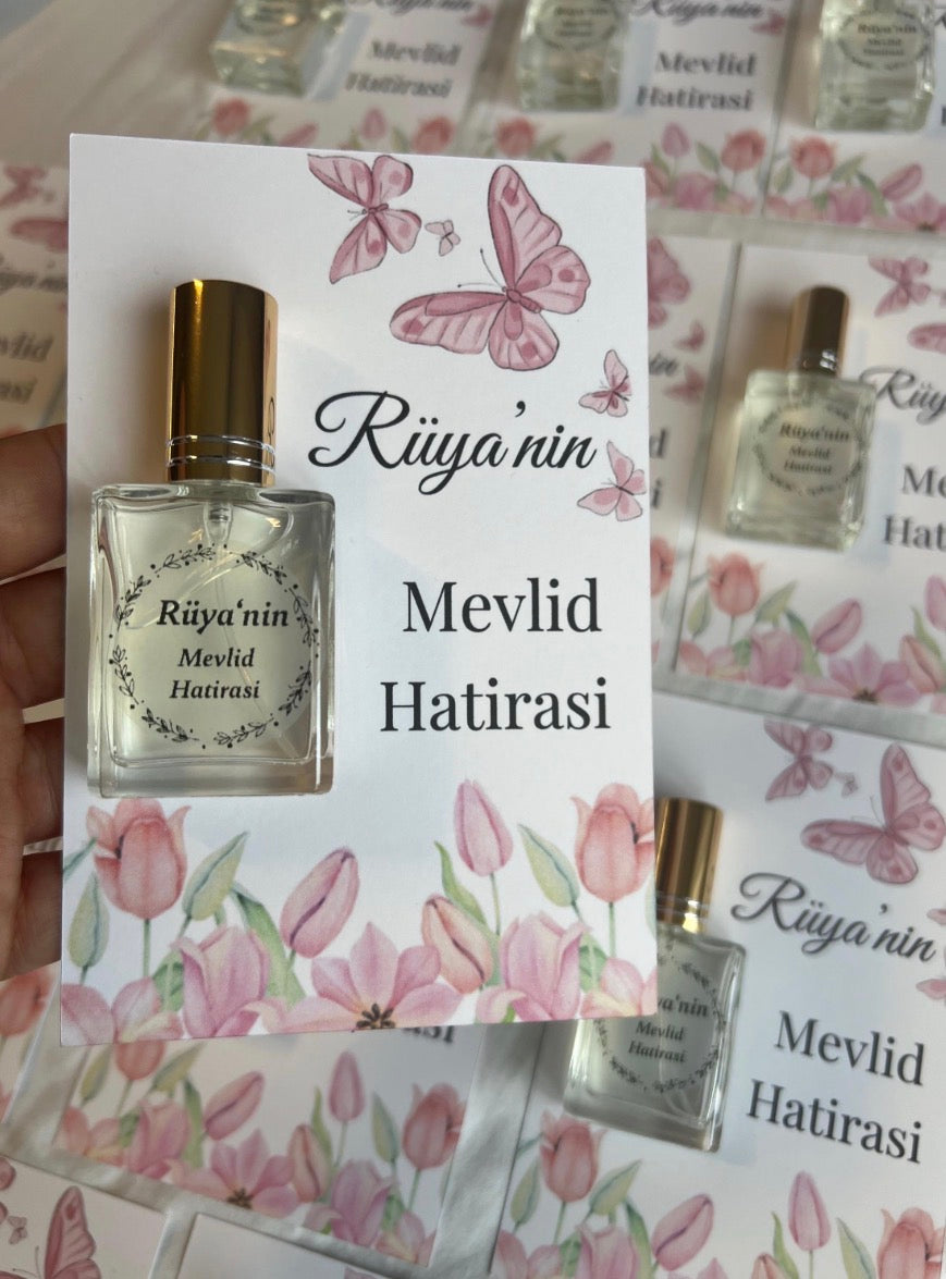 Gastgeschenk für Mevlüt, Taufe & Feiern- Personalisiert mit Kolonya