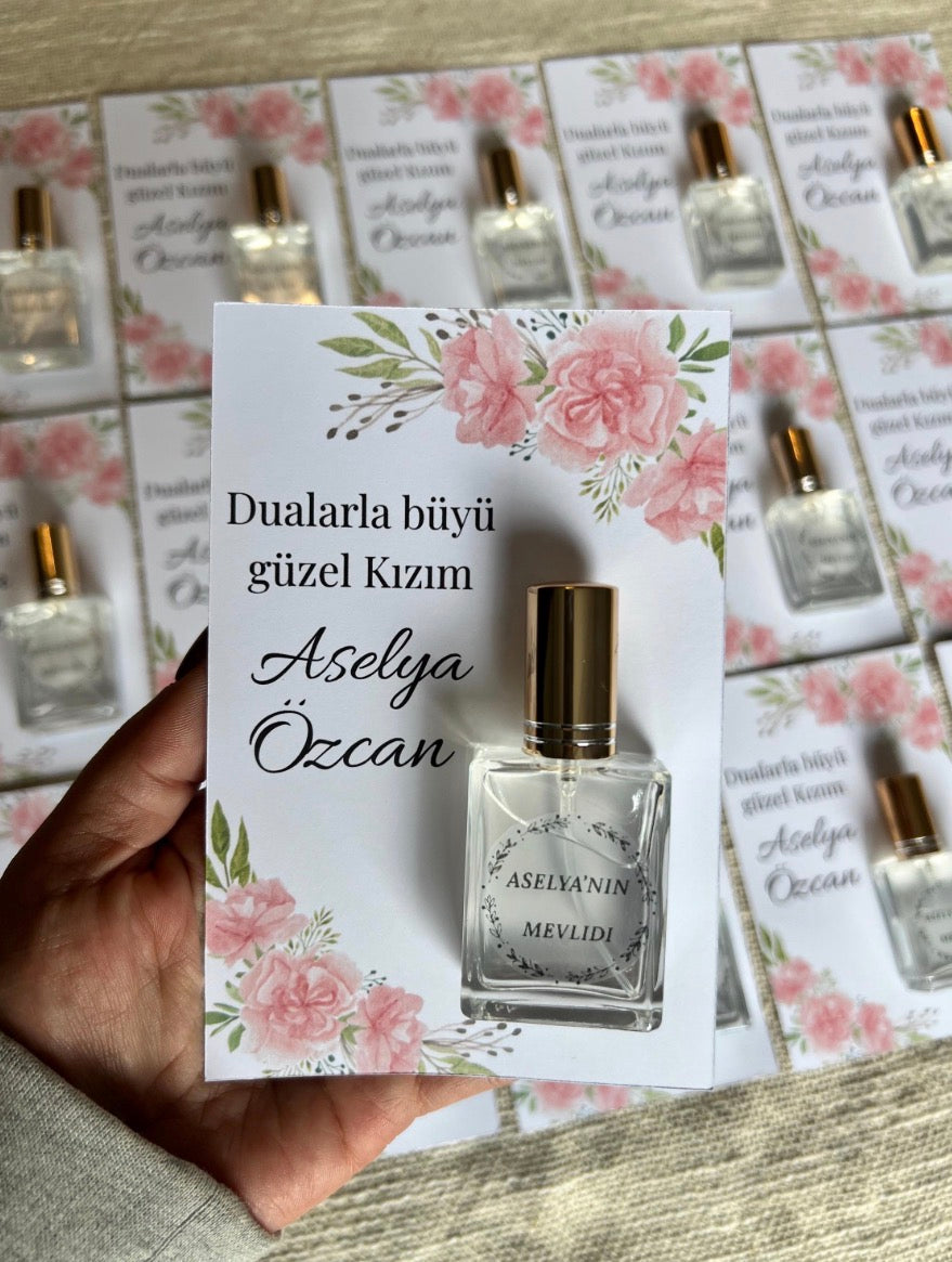Gastgeschenk für Mevlüt, Taufe & Feiern- Personalisiert mit Kolonya
