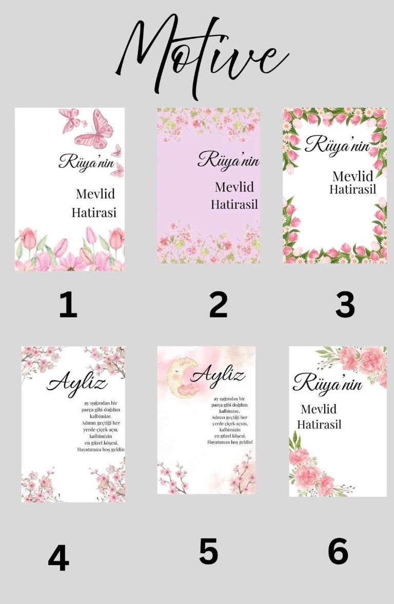 Gastgeschenk für Mevlüt, Taufe & Feiern- Personalisiert mit Kolonya