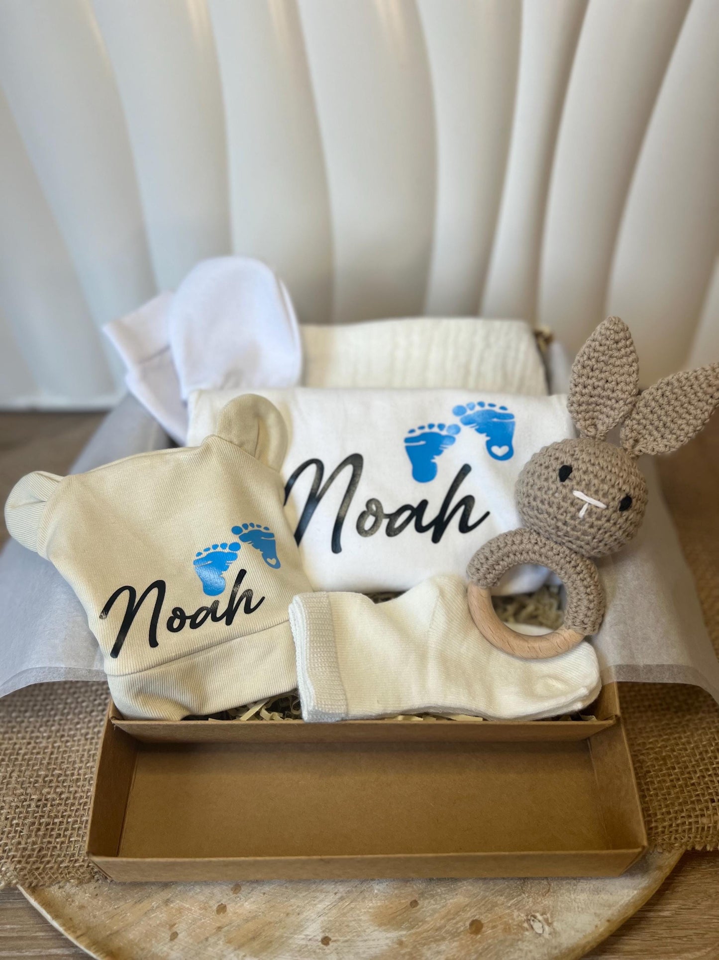 Baby Geschenkbox, zur Geburt, Neugeborene, personalisierte Geschenkidee
