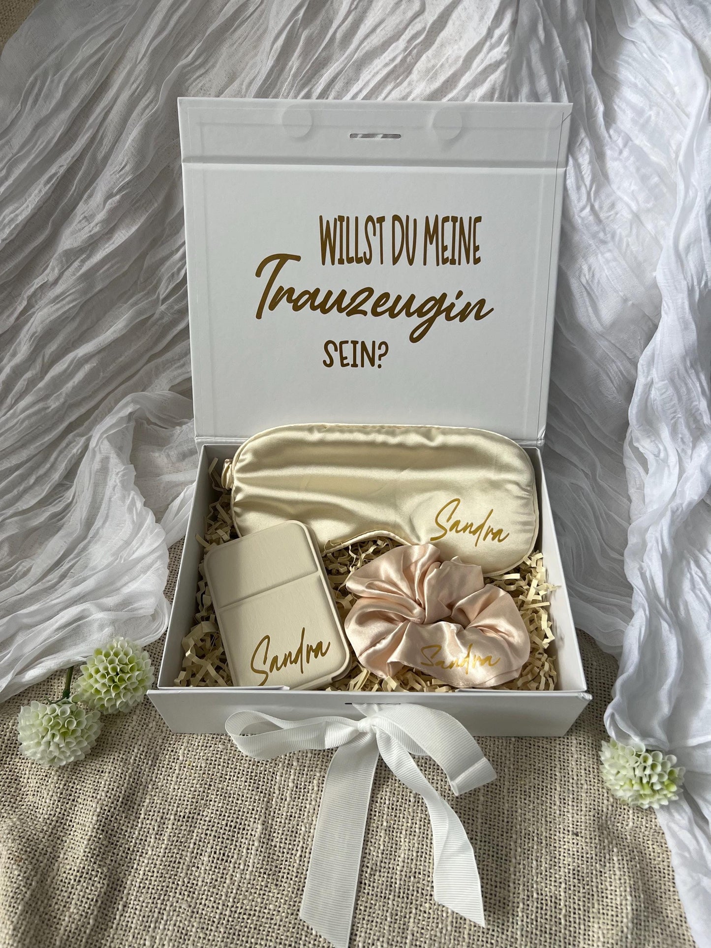 Trauzeugin Geschenk Box personalisiert  Geschenkidee Hochzeit, Trauzeugin fragen, Willst du meine Trauzeugin sein, Trauzeuginnen-Set