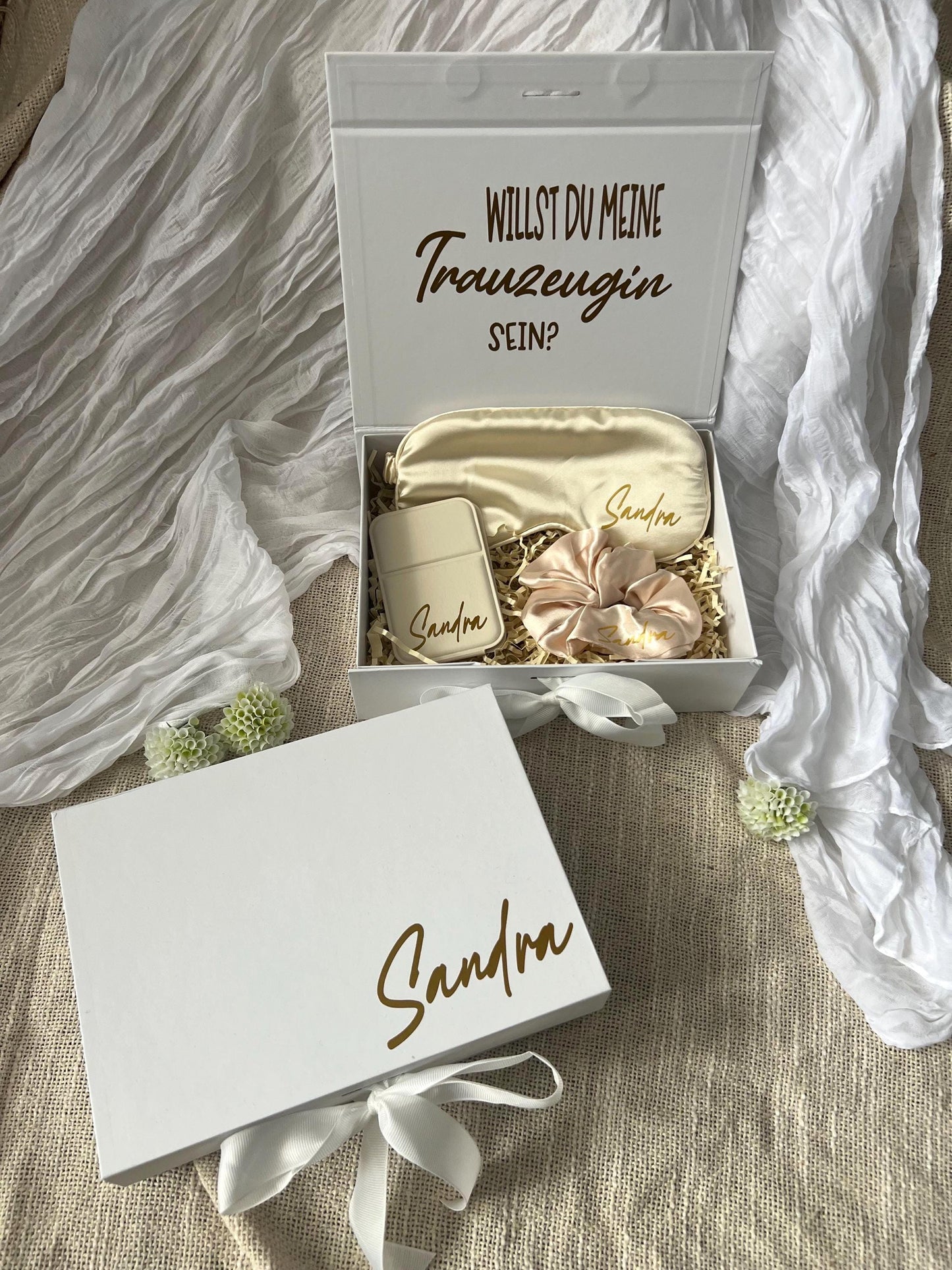 Trauzeugin Geschenk Box personalisiert  Geschenkidee Hochzeit, Trauzeugin fragen, Willst du meine Trauzeugin sein, Trauzeuginnen-Set