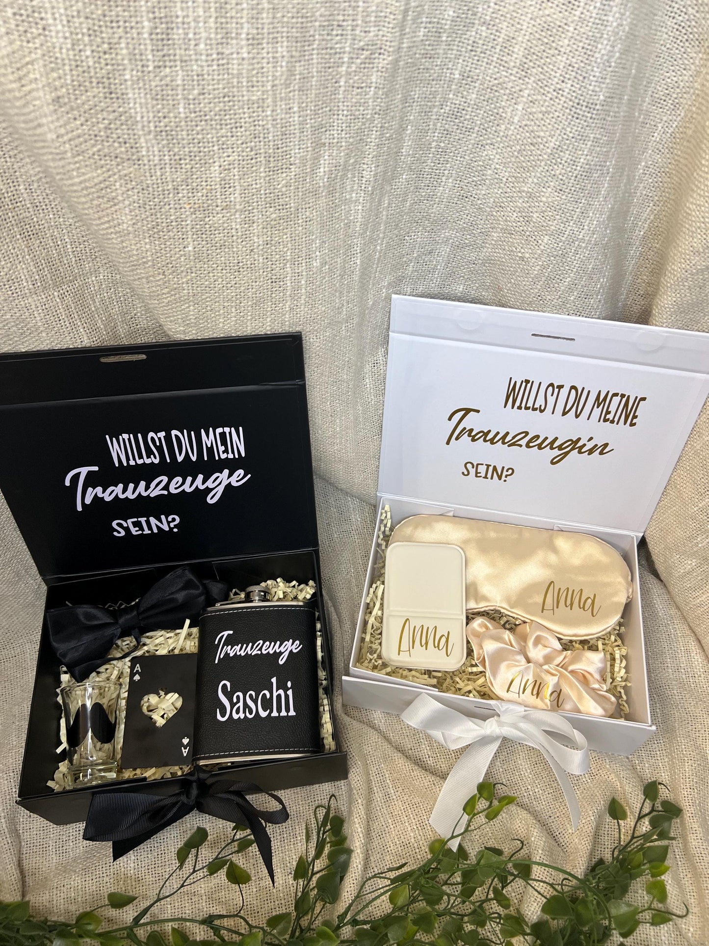 Trauzeugin Geschenk Box personalisiert  Geschenkidee Hochzeit, Trauzeugin fragen, Willst du meine Trauzeugin sein, Trauzeuginnen-Set