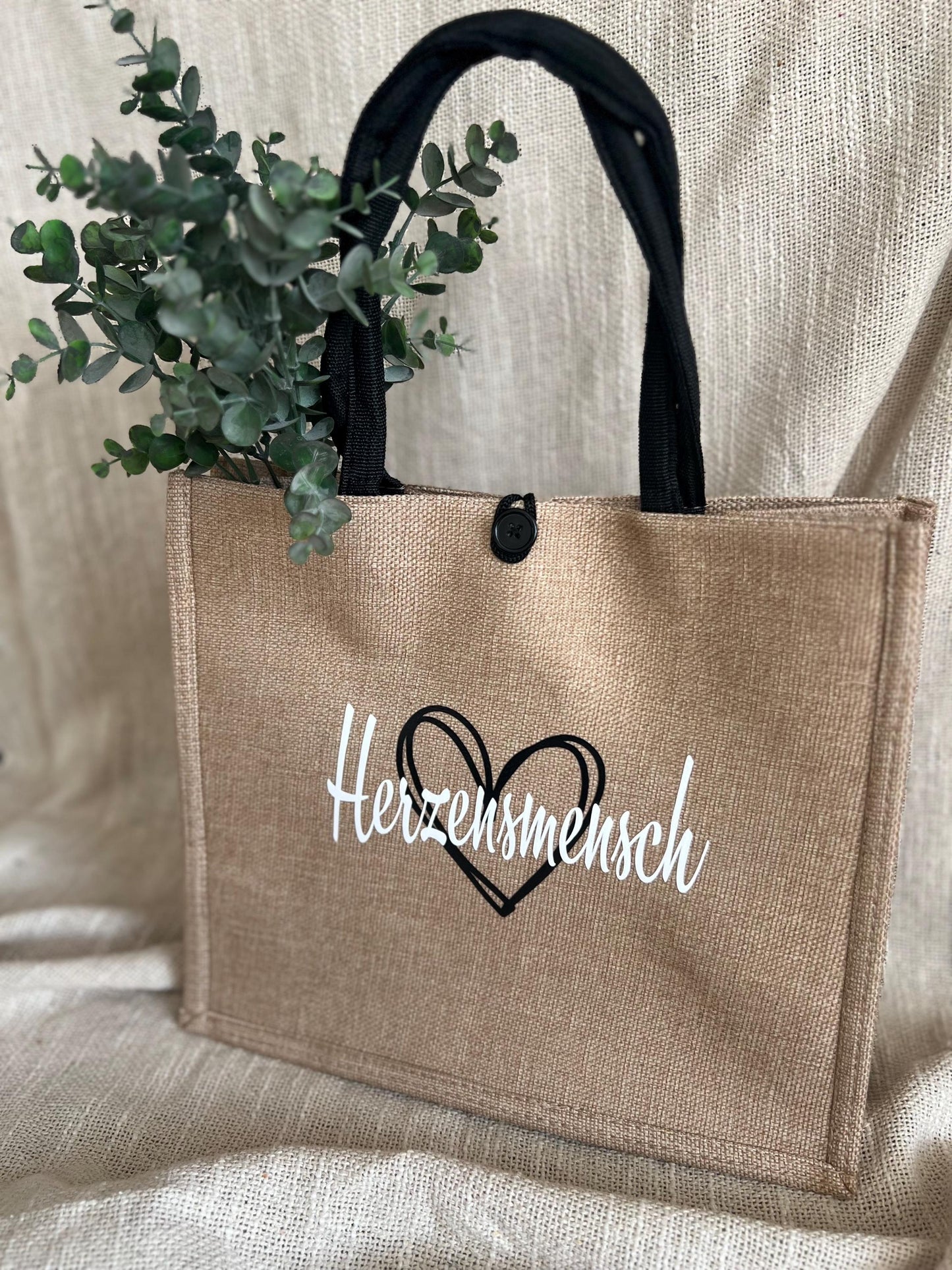 Jute Bag, Tragetasche, Alltagsbegleiter, Einkaufstasche, Geschenk,Lieblingsmensch,  Herzensmensch, Wunschmotiv, Mama oder den Namen