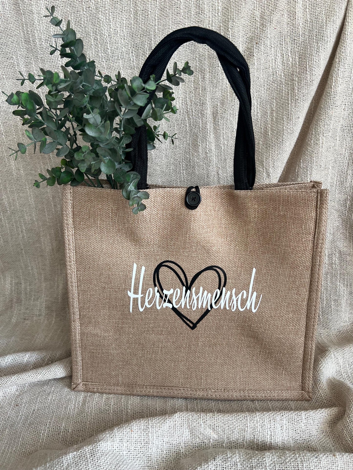 Jute Bag, Tragetasche, Alltagsbegleiter, Einkaufstasche, Geschenk,Lieblingsmensch,  Herzensmensch, Wunschmotiv, Mama oder den Namen