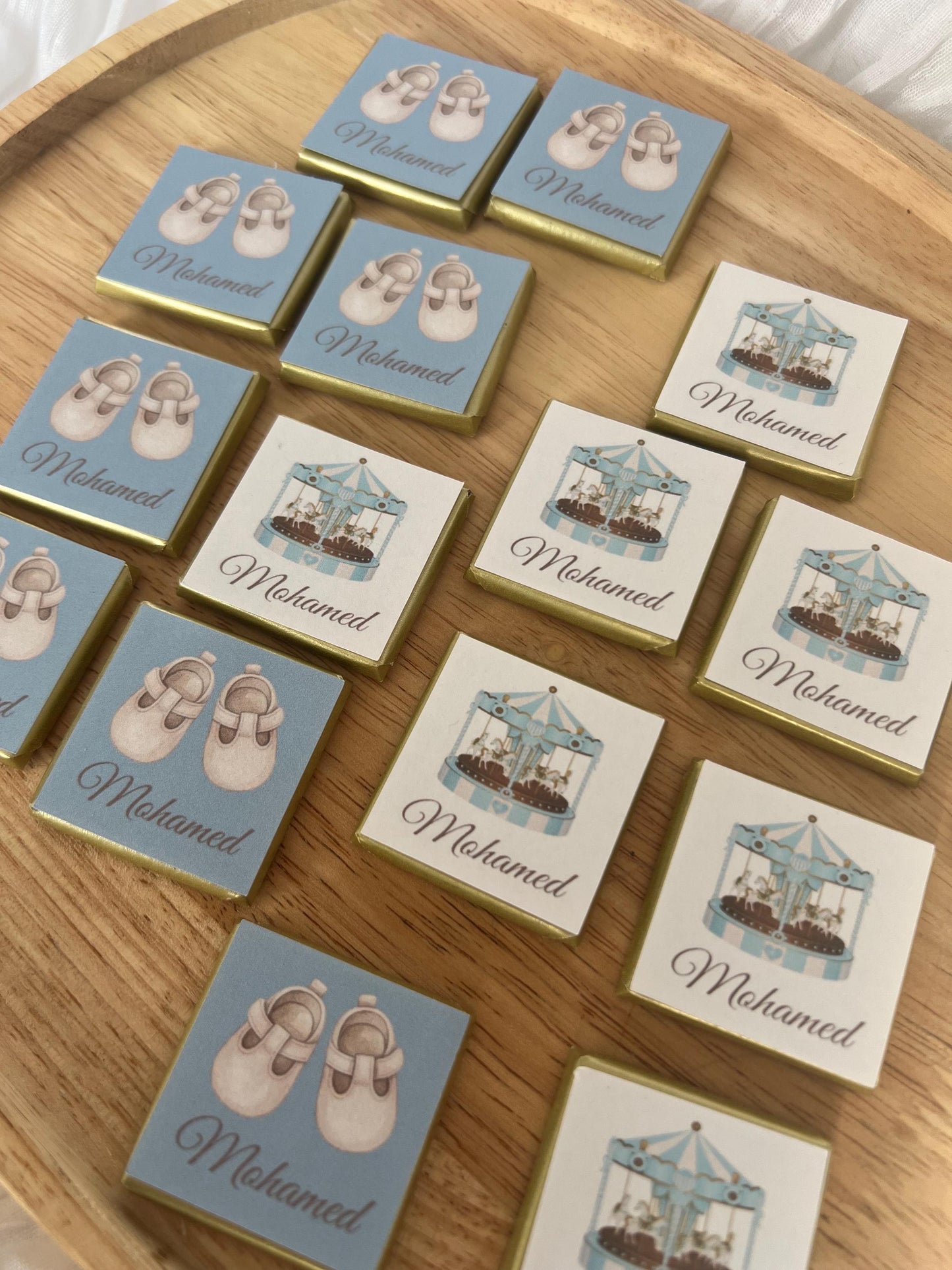 Personalisierte Schokobox zur Geburt Junge | Baby Geschenk | Willkommensgeschenk mit Name | Baby Schokolade, Schokotaler, Geschenk