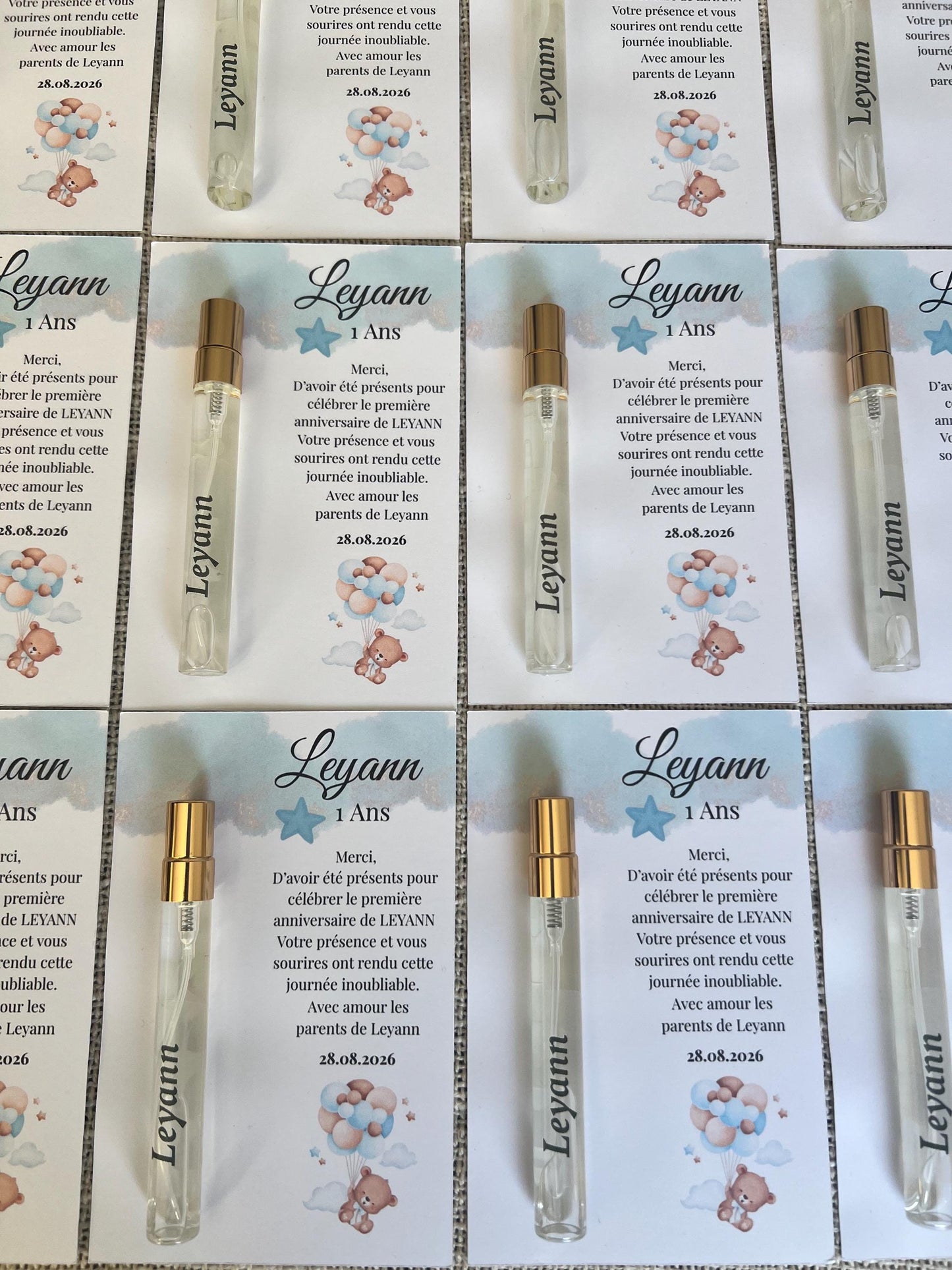 Personalisierte Mevlüt Karte, Gastgeschenk Geburtstagskart mit Kolonya Sprühflasche, Mevlüt Hediye, Tischkarte, Baby,Bebek Yasinda