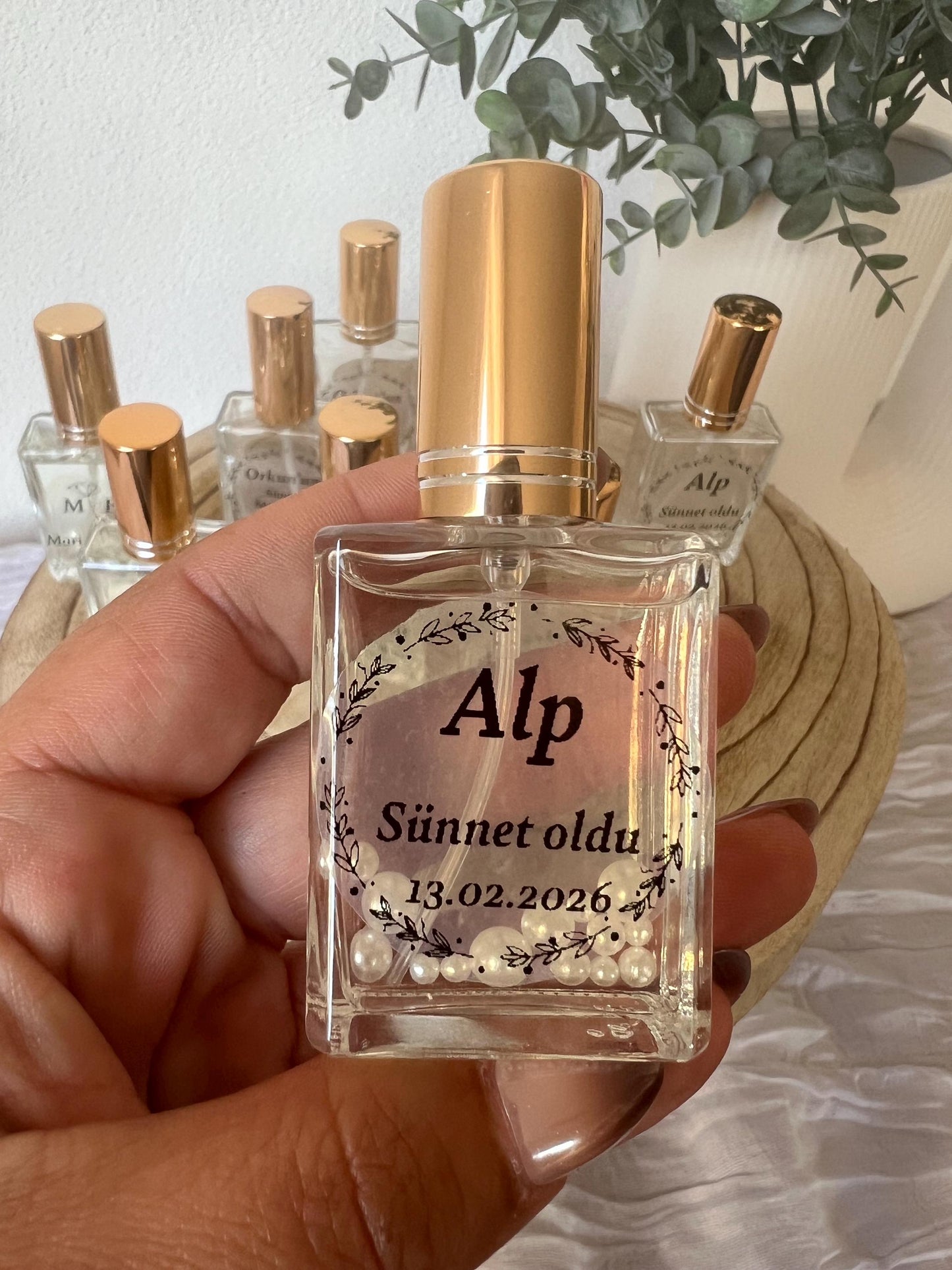 Gastgeschenk personalisiert - Glas Flakon , Kolonya Sprühflasche - Hochzeit, Nişan, Söz, Sünnet, Mevlüt, DIY