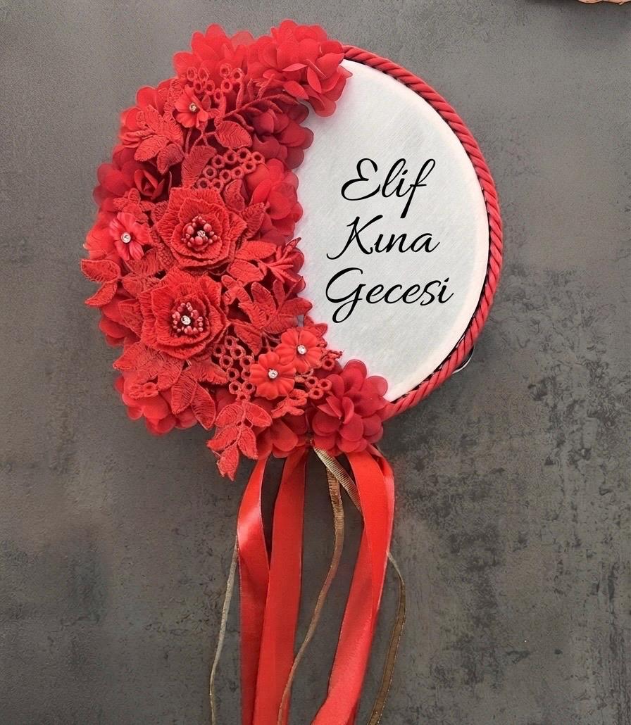 Personalisiertes Henna Tamburin, Brauttrommel, Isimli Kına Tefi, Henna Night, Henna Favor